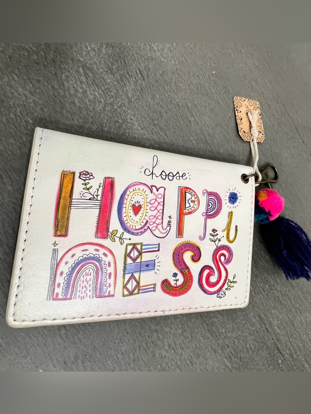 NWT Natural Life boho card wallet with clip